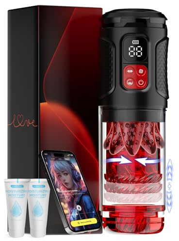 BIRDSTYLER AI Snyc Male Masturbator Male Sex Toys, 12s Vacuum Enlarger | 9 Thrusting Rotating & Sucking & Vibrating Modes, Realistic Tongue Licking Pocket Pussy, Waterproof for Aquatic Massage