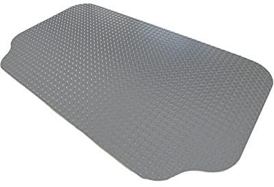 GrillTex skyddsmatta under grillen och uteplatsmatta för grillar, gasgrillar, kolgrillar och rökare, 91 cm x 160 cm, svart diamantplatta, 8D-075-36C-4L