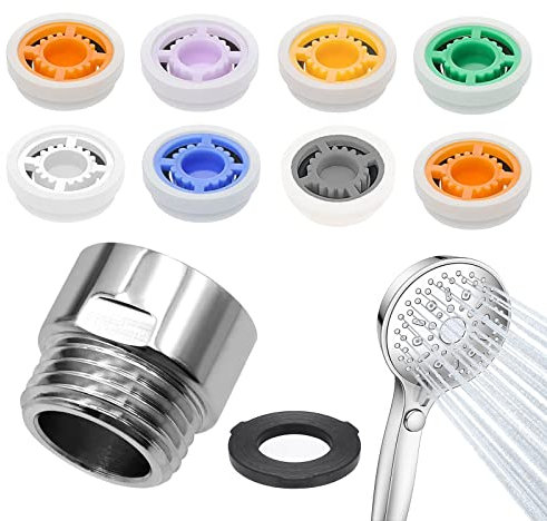 Wassersparer für Dusche, 9 Stück Dusche Durchflussbegrenzer, Dusche Stromverringerung Begrenzer Set, für Bad Küche 4L/min 5L/min 6L/min 7L/min 8L/min 9L/min 10L/min 12L/min