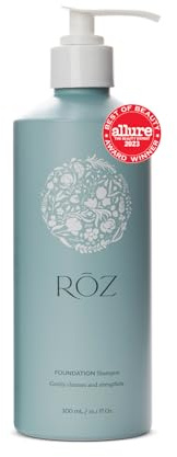 RŌZ Foundation Shampoo For All Hair Types & Textures | Hydrating & Cleansing For Healthy Hair| Vegan, Color-Safe, Free of Silicone, Sulfates, Paraben, SLS | Strengthens & Nourishes 10.1 oz/300 mL