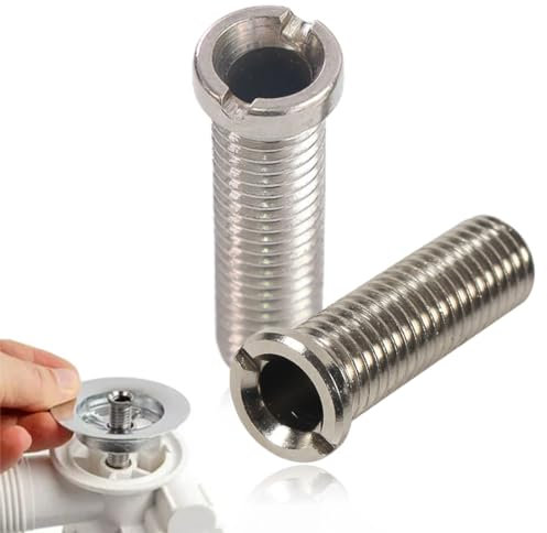 GZNB 2 Pièces Argent M12 x 30 mm Vis pour Panier D'évier Acier Inoxydable Vis Creuse Vis de Bonde, pour Bonde evier Cuisine Lavabo Cuisine Accessoires pour évier de Cuisine