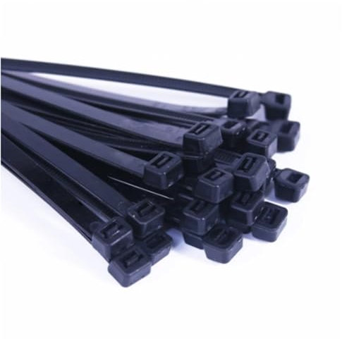 SKEPPY 250 Stück/500 Stück/Beutel, 150,200,250,300,350,400,450,500 mm Länge, 5 mm Breite, selbstsichernde Kabelbinder aus schwarzem Nylondraht(250pcs 5x300mm)