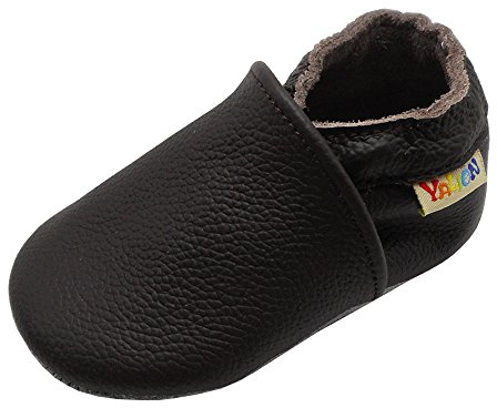 YALION Chaussons Bébé Fille Garçon Enfant | Chaussures Cuir Souple Premiers Pas Antidérapantes Semelles en Daim