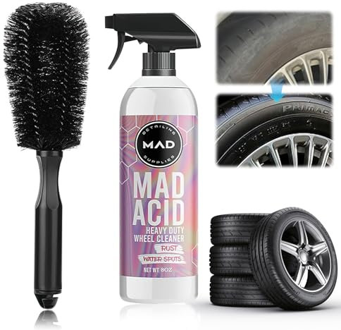 SilverChry Felgenreiniger Set - Felgenreiniger Alufelgen Reiniger 454ml - Flugrostentferner Auto + Felgenbürste - Felgenreiniger für alle polierten, verchromten und matten Stahl & Leichtmetallfelgen