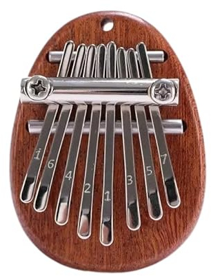 Lagnlnaoy 8 Key Mini Wood Kalimba Exquisite Finger Thumb Piano Marimba Musical Good Accessories Pendant Gift