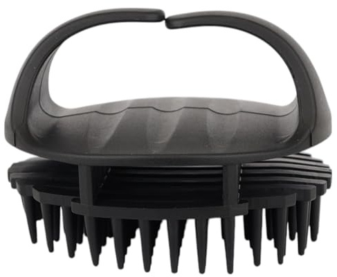Eson Scalp Massager Shampoo Silicone Brush, Soft Silicone No Flaky Hair Scalp Brush for Wet or Dry Hair, Head Scrubber Scalp Exfoliator Anti Dandruff, Hair Care and Head Relaxation (Black)