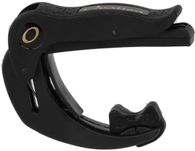OVATION Kapodaster CK1 – för akustisk gitarr och elgitarr med välvda greppbrädor – patenterad enhandsmanövrering – mycket lätt, ca 25 g – enkel montering – svart – Tillverkad i Tyskland