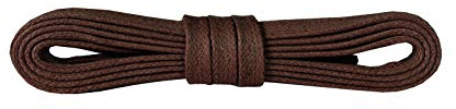 Kaps Lacci Cerati Per Scarpe Piatte, 100% Cotone di Alta Qualitá, Colorati, 5 mm 0,19 pollici - di larghezza, Made in Europe (75 cm – 29 pollice – 4-5 paia di occhielli / 79 - Marrone)