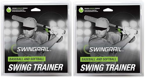 SWINGRAIL Baseball/Softball Swing Trainer Aid (2-Pack) Equipment for Batting and Hitting
