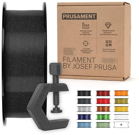 Prusament PETG Prusa Galaxy Black Filament, 1,75 mm, 1 kg Spule, Durchmessertoleranz +/- 0,02 mm