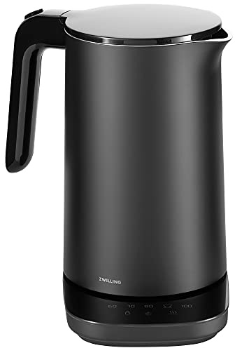 ZWILLING Enfinigy Cool Touch 1.5-Liter Electric Kettle Pro, Cordless Tea Kettle & Hot Water - Black