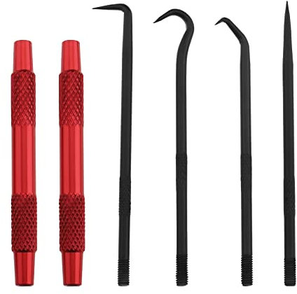 VGOL 2pcs Joint Torique Jeu de Pics et Crochets pour Joint d'étanchéité Mini Extracteur Crochets de Précision Double Tête Outil de Sélection pour Clés à Goupille Plate O-Ring Ressorts Rondelles