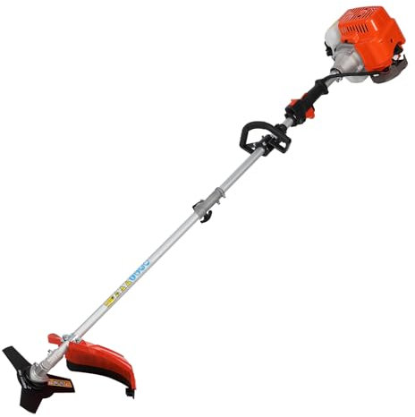 Saterkali Cortadora de cuerdas de gas, 52 cc, cortador de cepillo de 2 tiempos, sin cable, motor de mochila recargable, motosierra de mano para cortar césped, podar, patios, parques de hierba, ora