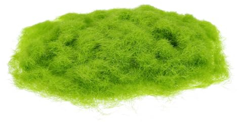 QUARKZMAN Statiskt gräs, 5 mm nylon konstgräspulver 2 x 30 g falskt gräs för modelljärnväg, järnvägslandskap, sandjord, grön, 2-pack