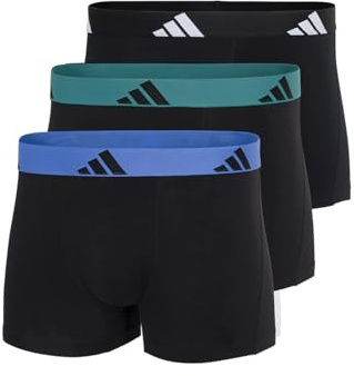 adidas Herren Boxershorts (3er Pack) Bequeme Unterhosen aus Baumwolle (GR. S-3xl) Short/Culotte, Assorted_4am002, XL Hommes