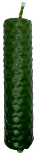 Candela al miele Cera d'api verde - 10x2,5cm - Guarigione, Fertilità, Equilibrio, Abbondanza, Chakra Cuore - OSTENATURA