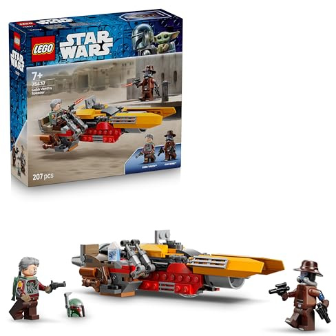 LEGO Star Wars 75437 Le Speeder de Cobb Vanth - Jouet de Construction - Minifigurines de Cobb Vanth & Cad Bane - Pistolets Blasters & Jetpack - Cadeau pour Garçon dès 7 Ans & Fans du Mandalorien