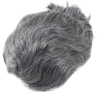 Uso Masculino Pelucas de Cabello Humano n.° 1B50, tupé for Hombres, Pelucas Masculinas Ondas Finas, Sistema reemplazo Cabeza de Peluca