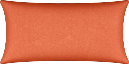 Erwin Müller Kissenbezug, Kissenhülle Single-Jersey Murnau - Terra Größe 40x80 cm - bügelfrei, strapazierstark, elastisch, mit Reißverschluss