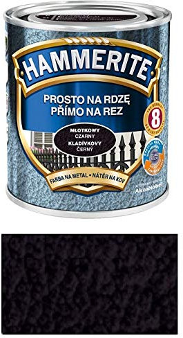 Vernice protettiva per metallo Hammerite, antiruggine, 250 ml, colore nero