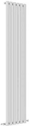 Acezanble∣Vertical Designer Oval Column Radiator White 1800x354mm Single Panel Centre Heating Perfect for Bathroom,Hallway,Living Room, Kitchen