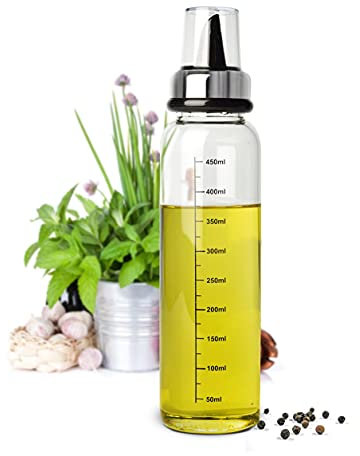 Sendez Vinegar Oil Bottle 500 ml with Bottle Pourer Spout and Stopper Drip Free with Scale Oil Dispenser Vinegar Dispenser