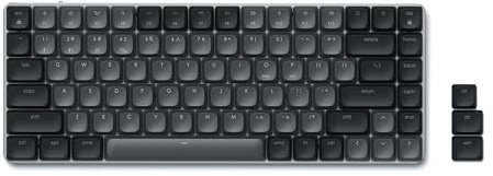 SATECHI SM1 75% Mechanische Tastatur für Mac & Windows – LED-hintergrundbeleuchtete Bluetooth-Tastatur, 84 Tasten, Kompakt & Kabellos, auch für Gaming geeignet – QWERTY US English Layout (Dark)