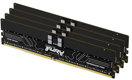 Kingston FURY Renegade Pro EXPO 128GB 5600MT/s DDR5 ECC Reg CL28 DIMM (Kit of 4) Memory Overclockable ECC registered DIMM- KF556R28RBE2K4-128