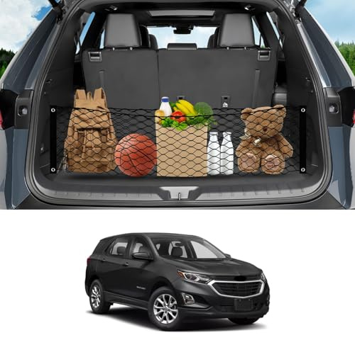 Karltys Envelope Style Cargo Net for 2018-2026 Chevy Equinox and GMC Terrain, Elastic Heavy Duty Rear Trunk Cargo Net Storage Organizer for 2024-2026 Chevrolet Equinox EV