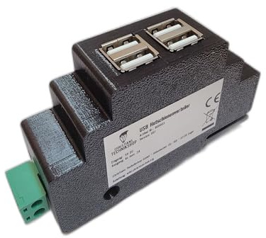Christians Technikshop 4fach Hutschienen USB Verteiler für Verteiler und Zählerschrank