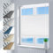 Deswell Plissee ohne Bohren Verdunkelung Klemmfix Verdunklungsplissee B35 x H100 cm Weiß, 100% Blickdicht lichtundurchlässig Thermo Plissee Faltrollo Sichtschutz Sonnenschutz für Fenster Tür