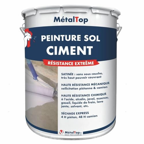 Metaltop - Peinture Sol Ciment - Marron - RAL 8015 - Pot 1 L