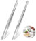 Pince de Cuisine en Acier Inoxydable,2 Pcs 25 cm Pince Cuisine Pincettes Longues de Cuisine Pinces à Barbecue pour Cuisiner Griller et Cuire