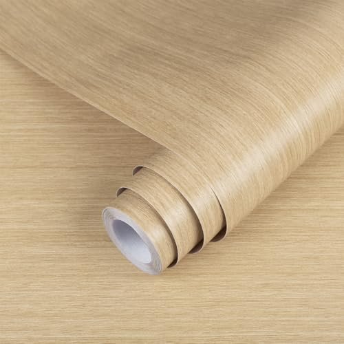 Hode Klebefolie Möbel Holzoptik 30X200cm, Selbstklebende Folie für Möbel Holzoptik Hell, Möbelfolie Selbstklebend Holzfolie Dekorfolie, Holz Folie für Fensterbank Küche Schränke Tapete