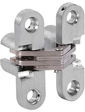 Cerniere per porte in lega di zinco pieghevole invisibile Cerniera nascosta Croce cerniere per porta armadio mobili(43,7 mm)
