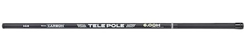 DAM Real Carbon Tele Pole 4,00 m - Schwarz - Spinnen - Fischrute