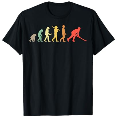 Retro Hockey Evolution Gift For Hockey Players T-Shirt