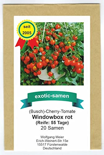 Balkontomate - Strauchtomate - rote Cherry-Tomate - Windowbox red - 20 Samen