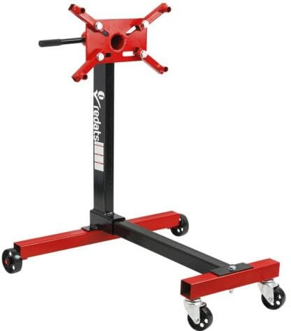 SIO Soporte de Motor y Caja de Cambios 500 kg con Giro 360° y Ruedas — Estructura Reforzada Profesional para Taller Mecánico