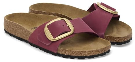 BIRKENSTOCK Madrid Big Buckle Nubuk Leather Berry Crush Schmale Weite Gr. 39