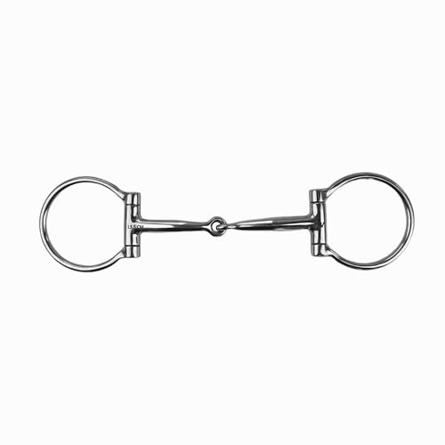 Equine Smile ES0162 JW Gebiss Westerngebiss D-Ring West Snaffle Einfach Gebrochen mit Kupfer Ringdurchmesser 65 mm Gebissstärke 12 mm (13.5 cm)