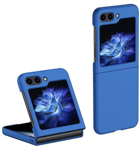 Topme Coque de téléphone Hard Skin pour Samsung Galaxy Z Flip7 FE/Z Flip6 6.7, Manchon de Protection Antichoc en Polycarbonate - Bleu Klein