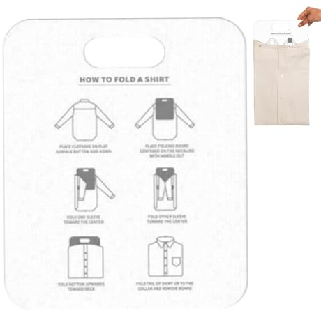 Planche pliante pour chemise – Organiseur de dossiers | Planche pliante pour t-shirt | Organiseur de vêtements plié pour un pliage facile Outil de rangement à la maison pour adultes et enfants