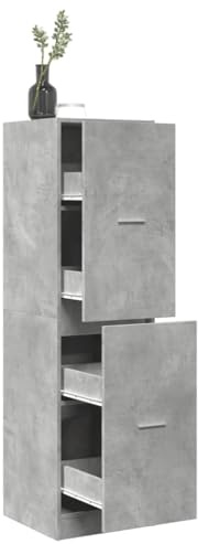 Mokuyary drugstore cabinet concrete grey 40 x 41 x 144.5 cm wood-based medicine cabinet medicine cabinet