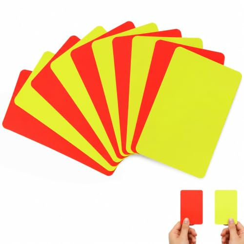 csncis Lot de 10 cartes d'arbitre, cartes jaunes et rouges, équipement d'arbitre, cartes d'avertissement et référence de place, accessoires pour les matchs de football, convient pour les matchs de