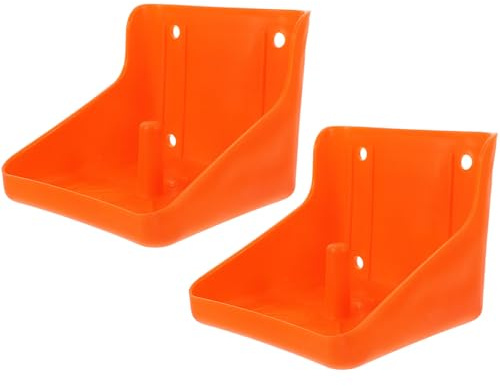 TOPBATHY Professional Salt Block Rack Easy to Assemble for Livestock Farm 2pcs Sturdy Red PP Cylinder Holder Convenient Salt Lick Rack Suitable for Sheep and Horses