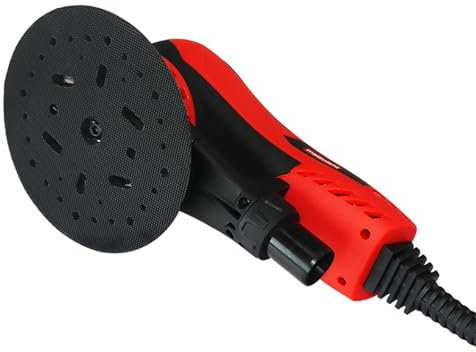 Meizuishi Lijadora Orbital Profesional 350W, Disco 150 mm, Órbita 5.0 mm, 6 Velocidades (4000-10000 RPM) con 10 Lijas - Bajas Vibraciones para Madera/Metal/Pintura