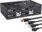 Displayport KVM Switch 2 PC 2 Monitore, KVM Switch 4K@144Hz 8K@30Hz, Dual Monitor KVM Switch Displayport 1.4, USB Displayport Switch für 2 PC Teilen 4 USB Geräte Tastatur, Maus, mit Kabels