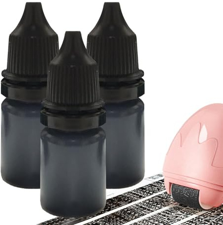 Tinta negra para sellos,Tinta negra para sellos,Tinta de repuesto multiusos para sello | Tinta para sellos fácil de usar de 10 ml, tinta de recarga portátil para cartas, paquetes y sobres