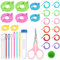 8 Stück Pom Pom Maker Set Bommel Maker Kunststoff Pompom Maker Set 4 Größen Fluff Ball Nadel Diy Pompoms Handwerk Puppe Making Kits Inklusive Schere, Markiernadel, Metallnadel